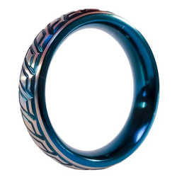 Generique Cockring en métal Blue Wave